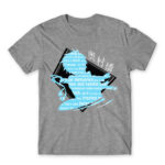 Okumura Grey Melange Men's Tee for Anime, Blue Exorcist