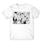 One Piece Black and White White Men's T-shirt for Anime, One Piece