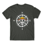 One piece compass Dark Grey Men's Tee for Anime, One Piece