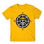 One piece compass Gold Men's Tee for Anime, One Piece