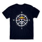 One piece compass Navy Men's T-shirt for Anime, One Piece