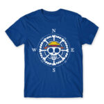 One piece compass Royal Blue Men's Tee for Anime, One Piece