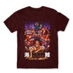 One piece – Dragon Burgundy Men's Tee for Anime, One Piece