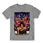 One piece – Dragon Grey Melange Men's T-shirt for Anime, One Piece