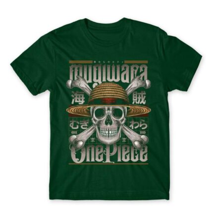 One Piece – Mugiwara Bottle Green Men's T-shirt for Anime, One Piece