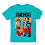 One Piece – Poster Atoll Blue Men's Tee for Anime, One Piece