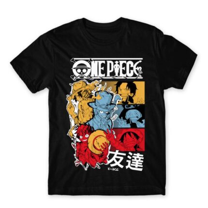 One Piece – Poster Black Men's T-shirt for Anime, One Piece