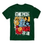 One Piece – Poster Bottle Green Men's T-shirt for Anime, One Piece