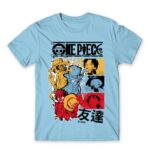 One Piece – Poster Sky Blue Men's T-shirt for Anime, One Piece