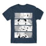 One Piece – Stripes Denim Men's T-shirt for Anime, One Piece