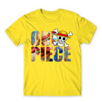 One Piece Text Lemon Men's T-shirt for Anime, One Piece