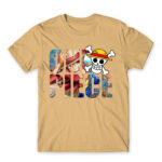 One Piece Text Sand Men's Tee for Anime, One Piece