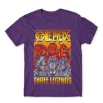 One Piece – Three Legends Dark Purple Men's T-shirt for Anime, One Piece