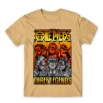 One Piece – Three Legends Sand Men's Tee for Anime, One Piece