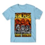 One Piece – Three Legends Sky Blue Men's Tee for Anime, One Piece