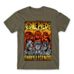 One Piece – Three Legends Zinc Men's T-shirt for Anime, One Piece