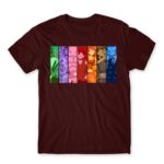 One Piece – Vector Characters Burgundy Men's T-shirt for Anime, One Piece