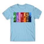 One Piece – Vector Characters Sky Blue Men's Tee for Anime, One Piece