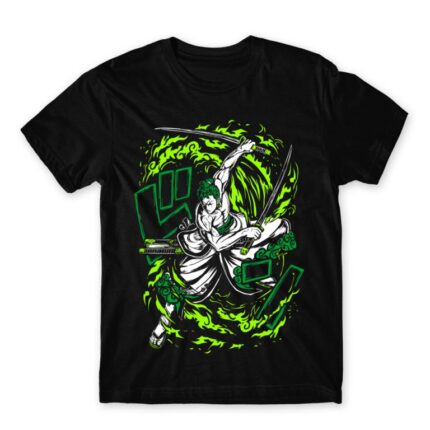 One Piece – Zoro Power Black Men's T-shirt for Anime, One Piece