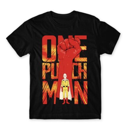 One Punch Man – Poster Black Men's T-shirt for Anime, One Punch Man