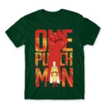 One Punch Man – Poster Bottle Green Men's T-shirt for Anime, One Punch Man