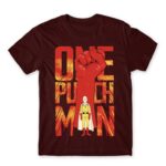 One Punch Man – Poster Burgundy Men's T-shirt for Anime, One Punch Man