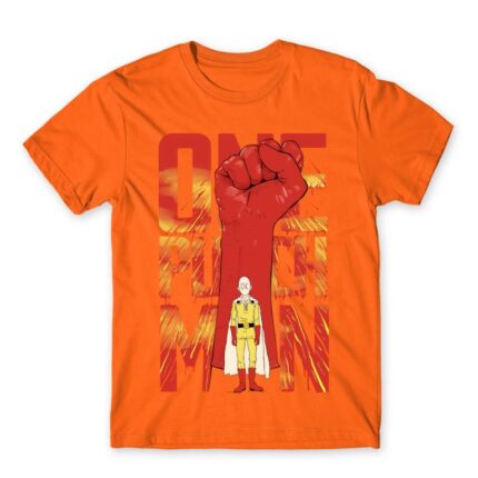 One Punch Man – Poster Orange Men's T-shirt for Anime, One Punch Man