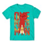 One Punch Man – Poster Turquoise Men's Tee for Anime, One Punch Man