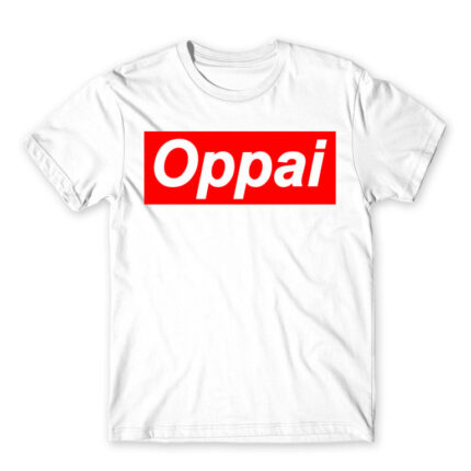 Oppai Supreme White Men's Tee for Anime, One Punch Man