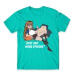 Otaku Life – Just one more episode Turquoise Men's T-shirt for Anime, Otaku