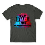 Otaku Universe Dark Grey Men's T-shirt for Anime, Otaku