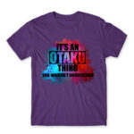 Otaku Universe Dark Purple Men's Tee for Anime, Otaku
