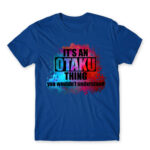 Otaku Universe Royal Blue Men's Tee for Anime, Otaku