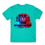 Otaku Universe Turquoise Men's Tee for Anime, Otaku