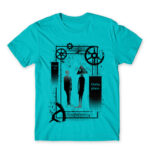 Outta space Atoll Blue Men's Tee for Anime, Original Art