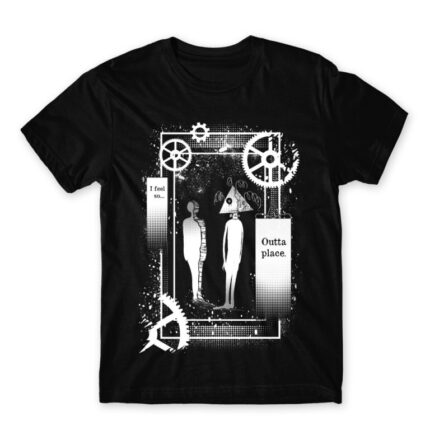 Outta space Black Men's Tee for Anime, Original Art