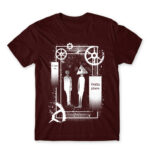 Outta space Burgundy Men's Tee for Anime, Original Art