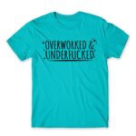 Overworked Atoll Blue Men's Tee for Badass, Funny