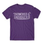 Overworked Dark Purple Men's T-shirt for Badass, Funny