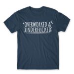 Overworked Denim Men's Tee for Badass, Funny