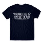 Overworked Navy Men's T-shirt for Badass, Funny