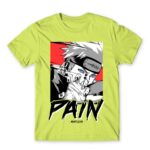 Pain – AKatsuki Apple Green Men's Tee for Anime, Naruto