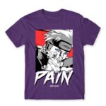 Pain – AKatsuki Dark Purple Men's Tee for Anime, Naruto