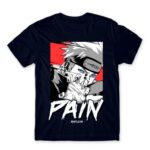 Pain – AKatsuki Navy Men's T-shirt for Anime, Naruto