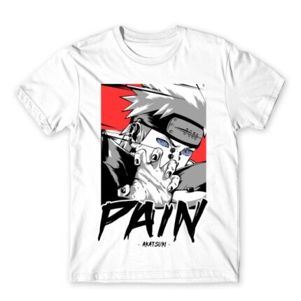 Pain – AKatsuki White Men's Tee for Anime, Naruto