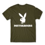 Pay for Boobs Army Men's Tee for Brand Parody, Funny