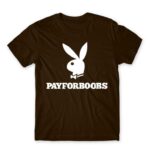 Pay for Boobs Chocolate Men's T-shirt for Brand Parody, Funny