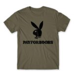 Pay for Boobs Zinc Men's Tee for Brand Parody, Funny