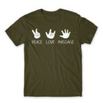 Peace love massage Army Men's Tee for Massage Therapist, Work
