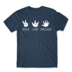 Peace love massage Denim Men's Tee for Massage Therapist, Work